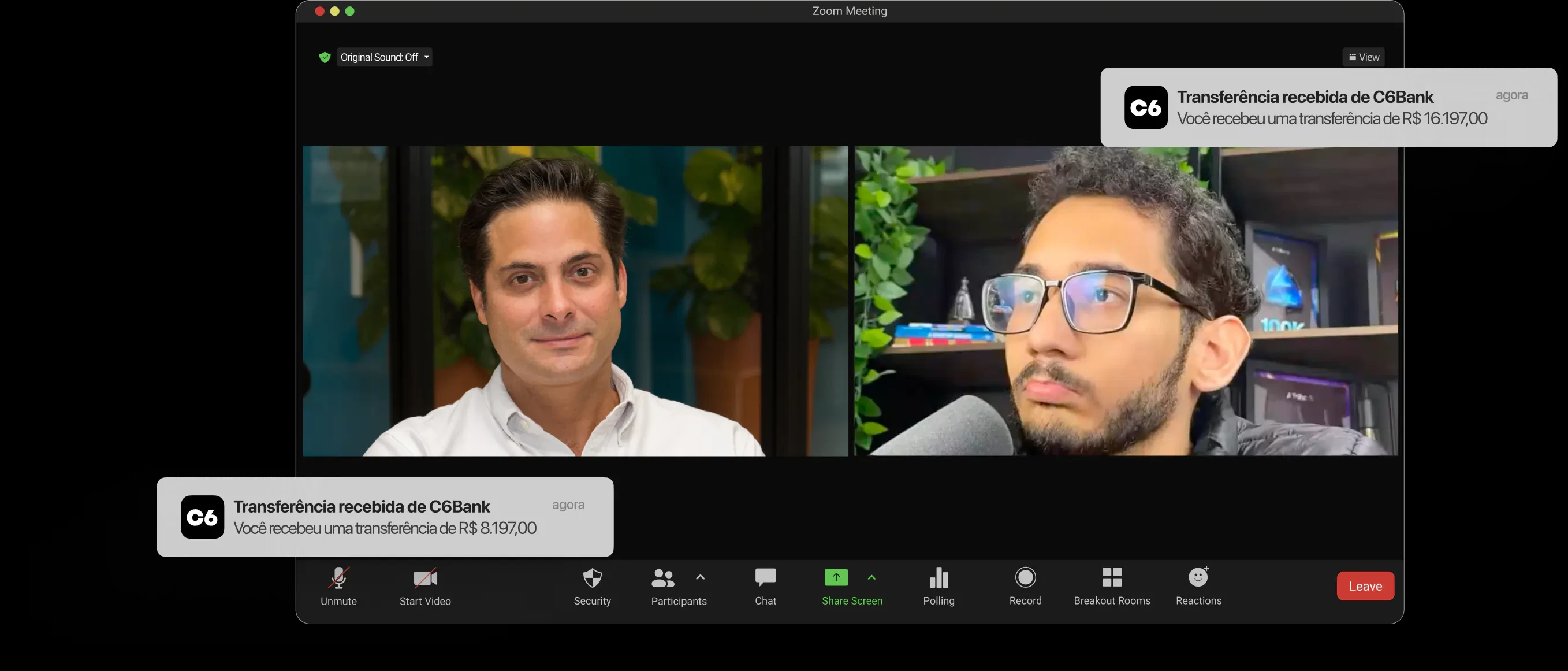 Reunião de vendas em vídeo conferência
